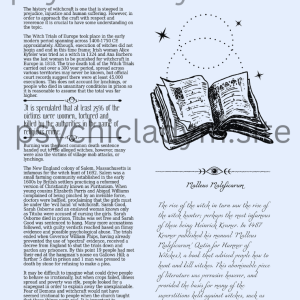 Witchcraft Fundamentals Worksheets