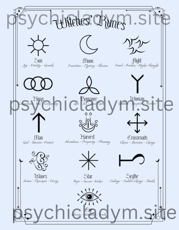Witches Runes Worksheets