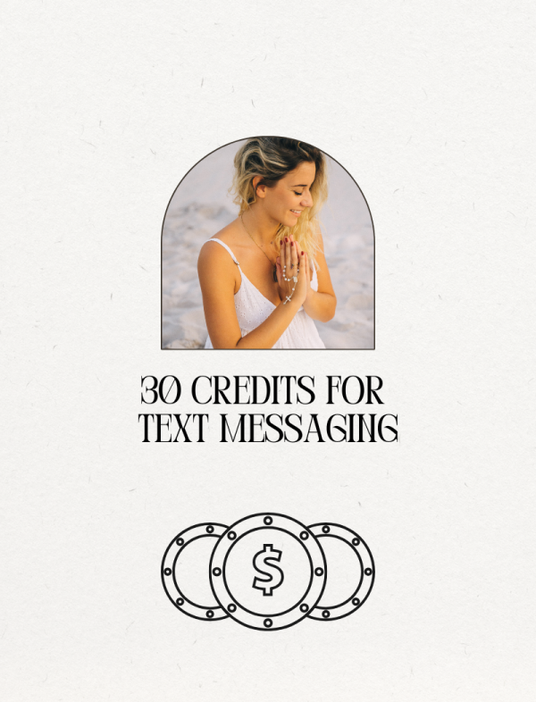 30 Credits for text messaging