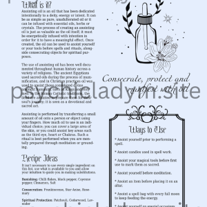 Anointing Oils Worksheets (Digital Download)