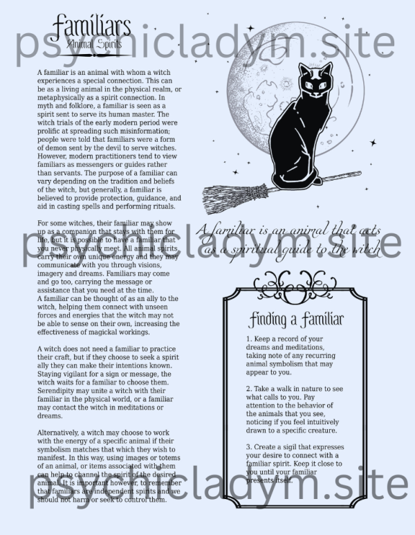 Familiar Worsheets (Digital Download)